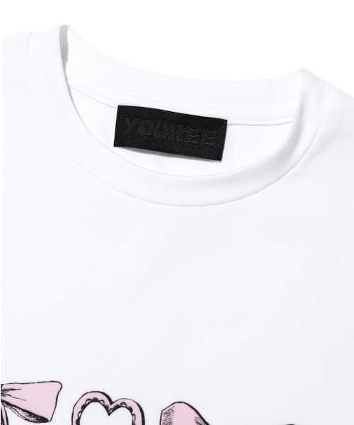 YOUHEE(ユヒ)の「RIBBON GRAPHIC CROP T-SHIRTS WHITE(Tシャツ/カットソー・レディース・その他・FREE)」の9枚目の写真