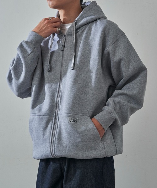 PRO CLUB （プロクラブ）の「【PRO CLUB】13oz Heavyweight Hull Zip Fleece Hoodie 13オンス ヘビーウェイト フルジップパーカー ジップアップ オーバーサイズ ビッグシルエット 裏起毛 PCB143 UNTR（パーカー・メンズ・グレー/ブラック/ネイビー/ホワイト/チャコールグレー/カモフラージュ・L/M/XL）」の4枚目の写真