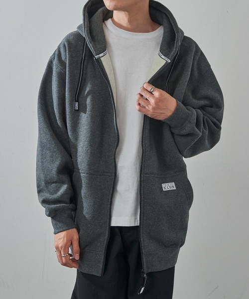 PRO CLUB （プロクラブ）の「【PRO CLUB】13oz Heavyweight Hull Zip Fleece Hoodie 13オンス ヘビーウェイト フルジップパーカー ジップアップ オーバーサイズ ビッグシルエット 裏起毛 PCB143 UNTR（パーカー・メンズ・グレー/ブラック/ネイビー/ホワイト/チャコールグレー/カモフラージュ・L/M/XL）」の13枚目の写真
