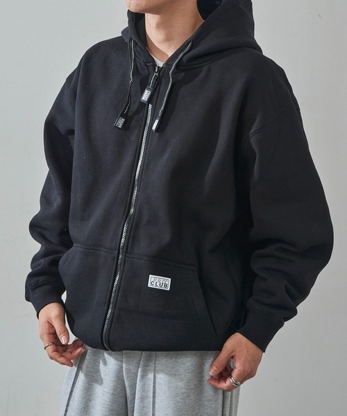 PRO CLUB （プロクラブ）の「【PRO CLUB】13oz Heavyweight Hull Zip Fleece Hoodie 13オンス ヘビーウェイト フルジップパーカー ジップアップ オーバーサイズ ビッグシルエット 裏起毛 PCB143 UNTR（パーカー・メンズ・グレー/ブラック/ネイビー/ホワイト/チャコールグレー/カモフラージュ・L/M/XL）」の7枚目の写真