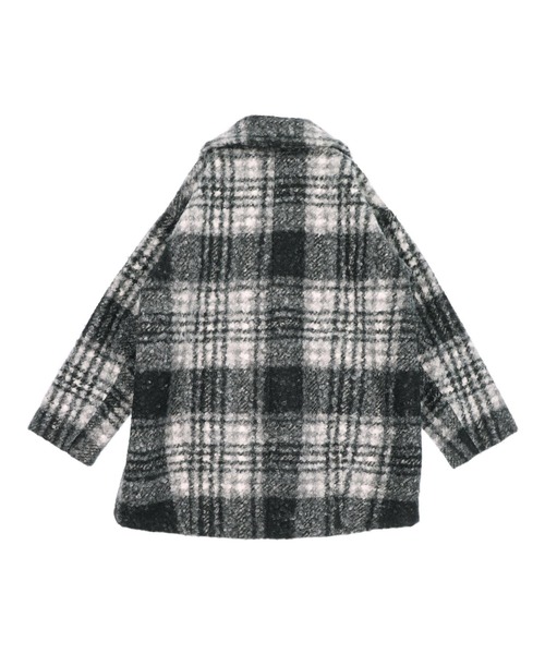 ANAP（アナップ）の「先染めチェック柄オーバーサイズボアジャケット（その他アウター・レディース・ブラック・F）」の11枚目の写真