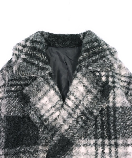 ANAP（アナップ）の「先染めチェック柄オーバーサイズボアジャケット（その他アウター・レディース・ブラック・F）」の12枚目の写真