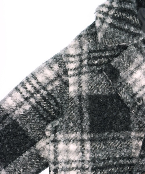 ANAP（アナップ）の「先染めチェック柄オーバーサイズボアジャケット（その他アウター・レディース・ブラック・F）」の13枚目の写真