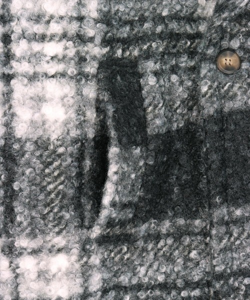 ANAP（アナップ）の「先染めチェック柄オーバーサイズボアジャケット（その他アウター・レディース・ブラック・F）」の14枚目の写真