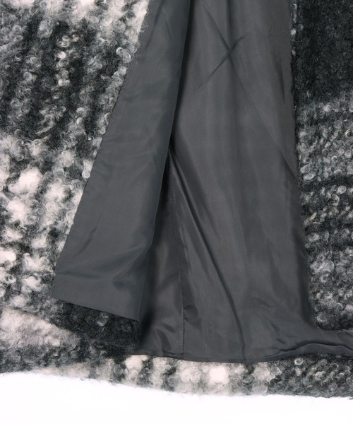 ANAP（アナップ）の「先染めチェック柄オーバーサイズボアジャケット（その他アウター・レディース・ブラック・F）」の7枚目の写真