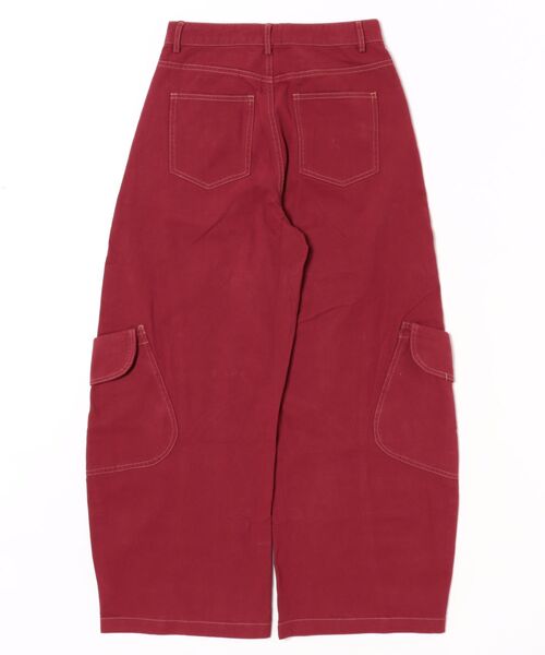 HOOK(フック)の「HOOK -select- デニムカーゴバルーンパンツ(カーゴパンツ・メンズ・ワインレッド/ブラック・L/M/S)」の3枚目の写真