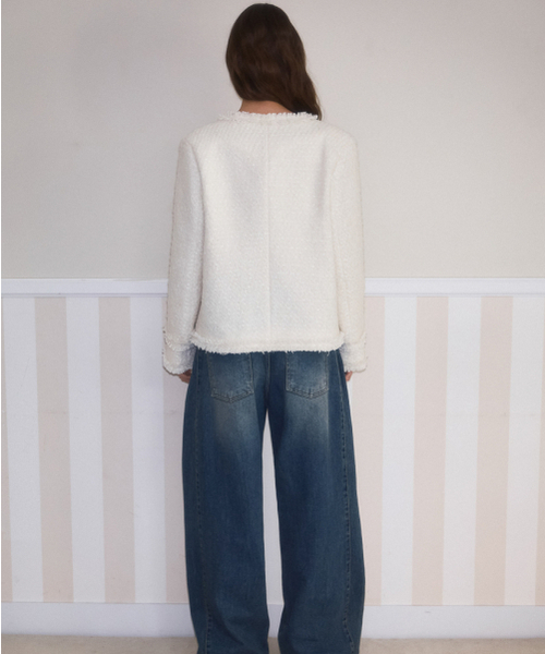 ROSEFRANTZ（ロゼフランツ）の「Glory Wool Tweed Jacket [Ivory]（テーラードジャケット・レディース・アイボリー・FREE）」の4枚目の写真