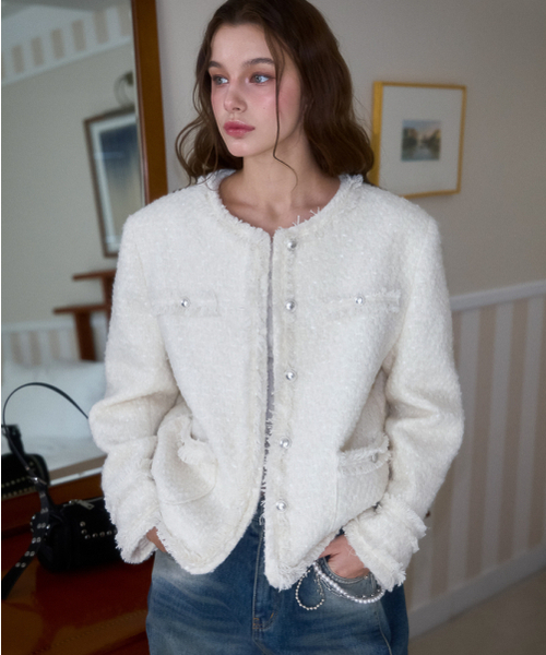 ROSEFRANTZ（ロゼフランツ）の「Glory Wool Tweed Jacket [Ivory]（テーラードジャケット・レディース・アイボリー・FREE）」の18枚目の写真