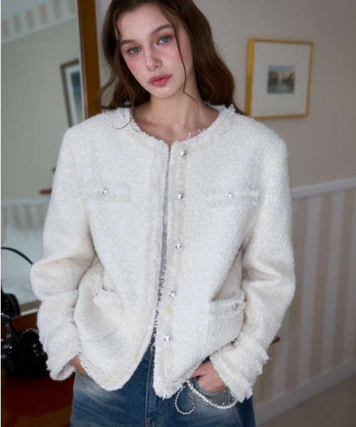 ROSEFRANTZ（ロゼフランツ）の「Glory Wool Tweed Jacket [Ivory]（テーラードジャケット・レディース・アイボリー・FREE）」の19枚目の写真