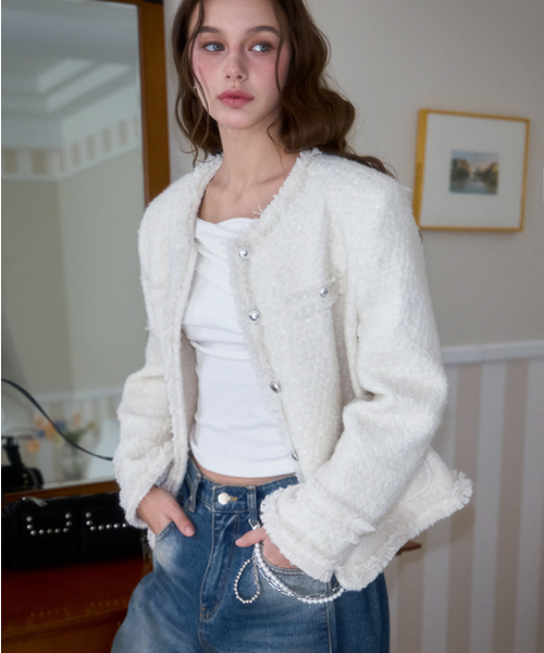 ROSEFRANTZ（ロゼフランツ）の「Glory Wool Tweed Jacket [Ivory]（テーラードジャケット・レディース・アイボリー・FREE）」の21枚目の写真
