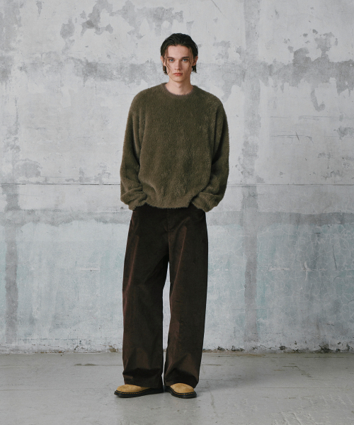 GLW（ジーエルダブリュ）の「ヘアリークロップニットカーキ（ニット/セーター・レディース・その他・SMALL/MEDIUM/LARGE）」の4枚目の写真