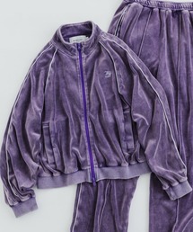 niko and...（ニコアンド）の「【WILLIAM B.ELIOTT】ベロアZIPジャケット（パーカー・レディース）」