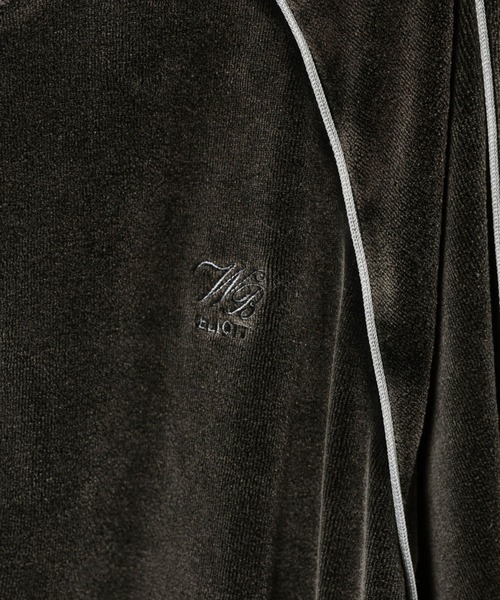 niko and...（ニコアンド）の「【WILLIAM B.ELIOTT】ベロアZIPジャケット（パーカー・レディース・パープル/チャコール・LARGE/MEDIUM）」の5枚目の写真