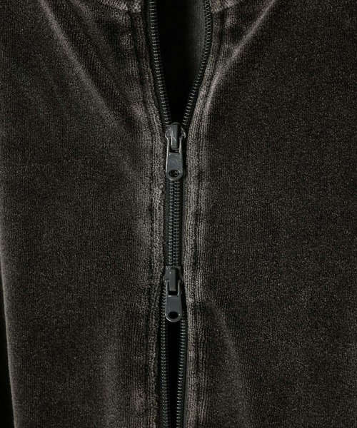 niko and...（ニコアンド）の「【WILLIAM B.ELIOTT】ベロアZIPジャケット（パーカー・レディース・パープル/チャコール・LARGE/MEDIUM）」の6枚目の写真