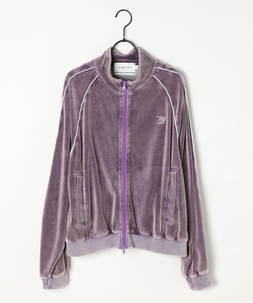 niko and...（ニコアンド）の「【WILLIAM B.ELIOTT】ベロアZIPジャケット（パーカー・レディース・パープル/チャコール・LARGE/MEDIUM）」の7枚目の写真