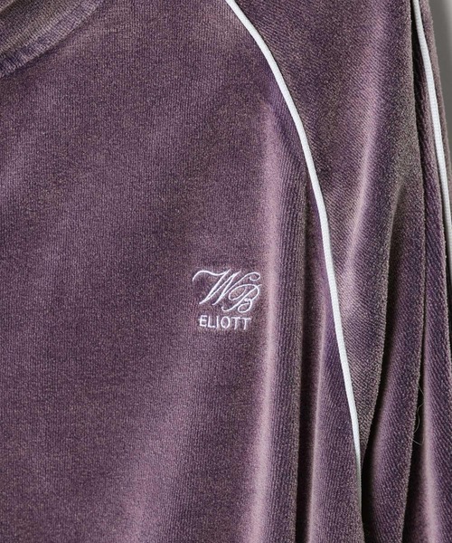niko and...（ニコアンド）の「【WILLIAM B.ELIOTT】ベロアZIPジャケット（パーカー・レディース・パープル/チャコール・LARGE/MEDIUM）」の8枚目の写真