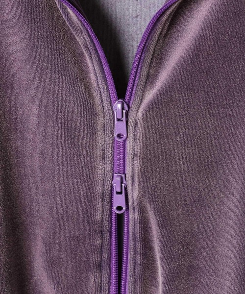 niko and...（ニコアンド）の「【WILLIAM B.ELIOTT】ベロアZIPジャケット（パーカー・レディース・パープル/チャコール・LARGE/MEDIUM）」の9枚目の写真