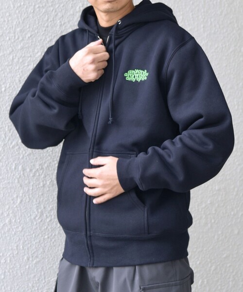 WEB限定】SHIPS any: ワンポイント ロゴ 裏起毛 スウェット ジップ