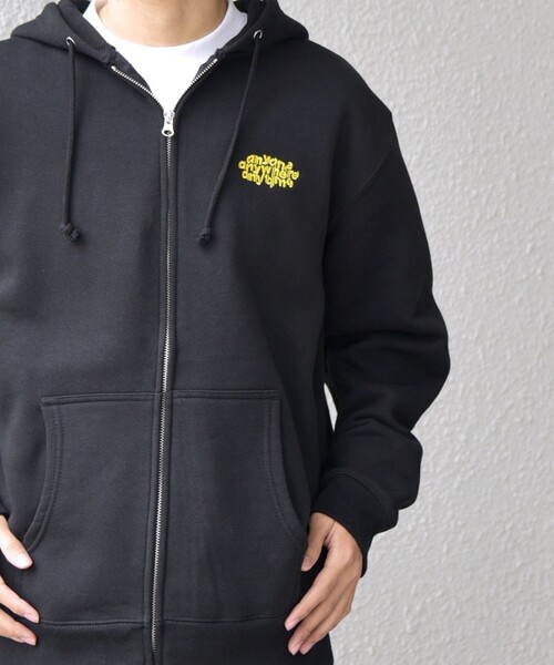 WEB限定】SHIPS any: ワンポイント ロゴ 裏起毛 スウェット ジップ