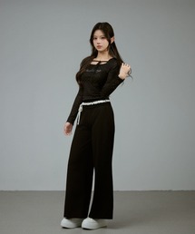 ANDWANG｜アンドワンのセットアップ（ブラック/黒色系・フリル）通販