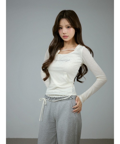 Andwang Glam Frill Bijou Set Up トップスのみ Glam Frill Bijou Set Up（セットアップ）｜andwang（アンドワン）の