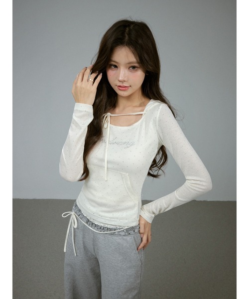 Andwang Glam Frill Bijou Set Up トップスのみ Glam Frill Bijou Set Up（セットアップ）｜andwang（アンドワン）の