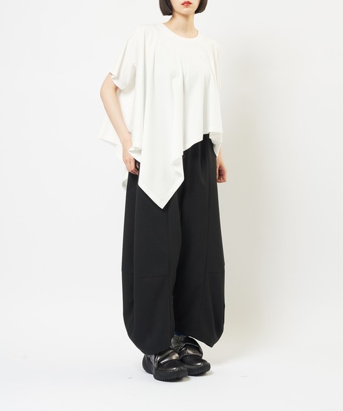 gomme(ゴム)の「スクエアヘムT(Tシャツ/カットソー・レディース・ホワイト/ブルー/チャコールグレー/ブラック・MEDIUM)」の17枚目の写真