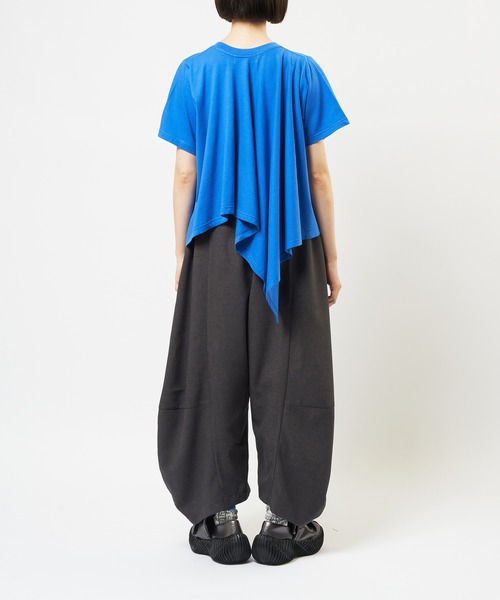 gomme(ゴム)の「スクエアヘムT(Tシャツ/カットソー・レディース・ホワイト/ブルー/チャコールグレー/ブラック・MEDIUM)」の11枚目の写真