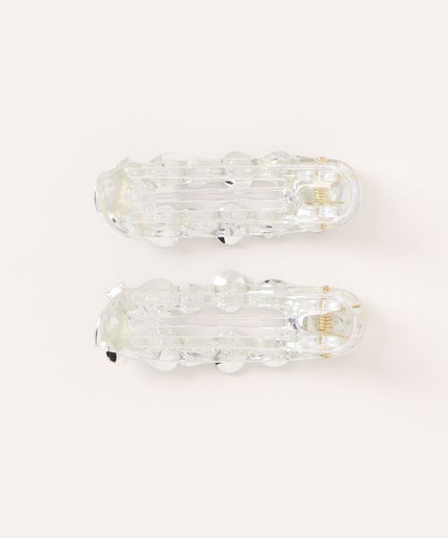 LOWRYS FARM（ローリーズファーム）の「ビジューＳＥＴクリップ　612872（バレッタ/ヘアクリップ・レディース・クリア・FREE）」の2枚目の写真