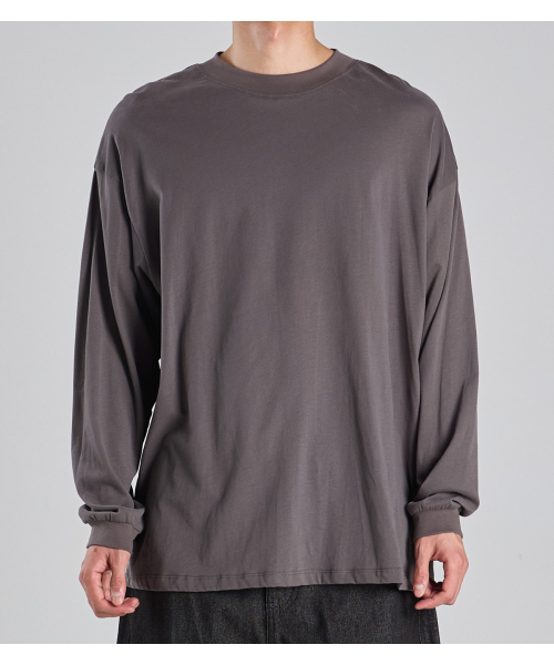 BUTTON SEOUL（ボタンソウル）の「スーピマ100 ロングスリーブTシャツ (グレー)（Tシャツ/カットソー・レディース・その他・MEDIUM/LARGE/X-LARGE）」の2枚目の写真