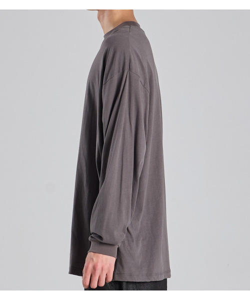 BUTTON SEOUL（ボタンソウル）の「スーピマ100 ロングスリーブTシャツ (グレー)（Tシャツ/カットソー・レディース・その他・MEDIUM/LARGE/X-LARGE）」の4枚目の写真