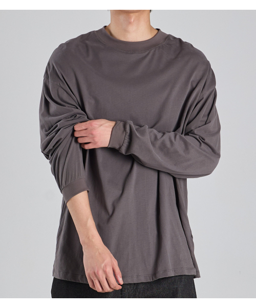 BUTTON SEOUL（ボタンソウル）の「スーピマ100 ロングスリーブTシャツ (グレー)（Tシャツ/カットソー・レディース・その他・MEDIUM/LARGE/X-LARGE）」の8枚目の写真