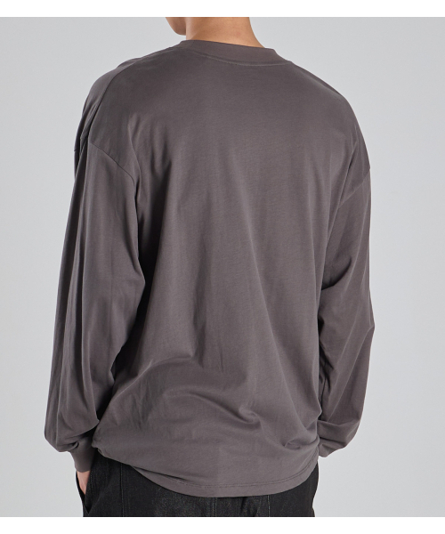 BUTTON SEOUL（ボタンソウル）の「スーピマ100 ロングスリーブTシャツ (グレー)（Tシャツ/カットソー・レディース・その他・MEDIUM/LARGE/X-LARGE）」の9枚目の写真