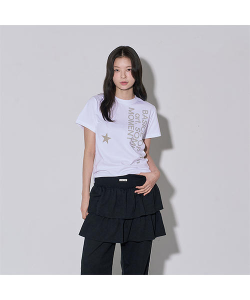 5OML(オーオーエムエル)の「スターレオパードレタリング半袖Tシャツホワイト(Tシャツ/カットソー・レディース・ホワイト・FREE)」の1枚目の写真