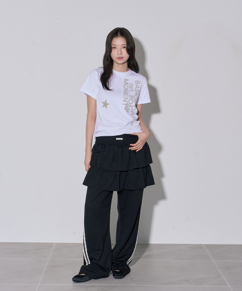 5OML(オーオーエムエル)の「スターレオパードレタリング半袖Tシャツホワイト(Tシャツ/カットソー・レディース・ホワイト・FREE)」の2枚目の写真