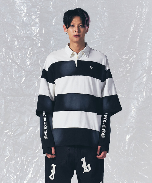 SCHISM INDUCING(スキズムインデューシング)の「FR RUGBY LONG SLEEVES BLACK(ポロシャツ・レディース・その他・MEDIUM/LARGE)」の10枚目の写真