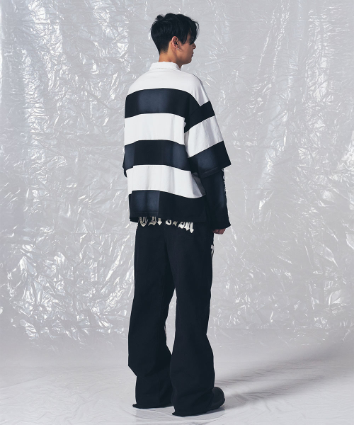 SCHISM INDUCING(スキズムインデューシング)の「FR RUGBY LONG SLEEVES BLACK(ポロシャツ・レディース・その他・MEDIUM/LARGE)」の12枚目の写真