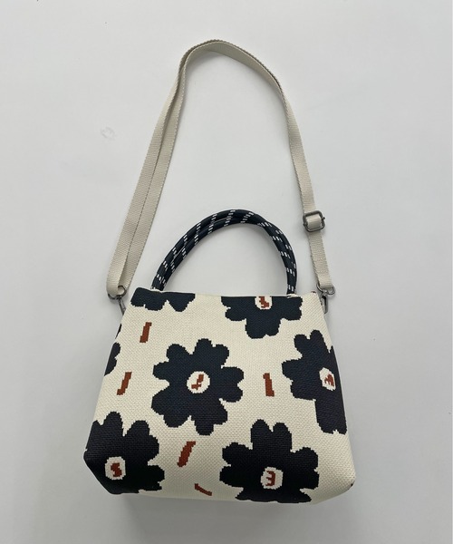 210nouve（トゥージュヌーブ）の「【2WAY】柄 ニット ハンド/ショルダーバッグ（ハンドバッグ・レディース・パープル/ブルー/ブラック/アイボリー・FREE）」の19枚目の写真