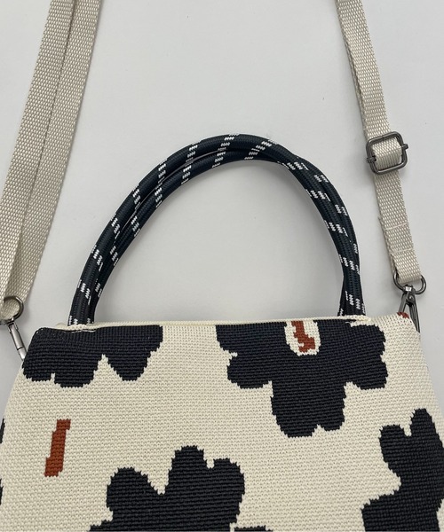 210nouve（トゥージュヌーブ）の「【2WAY】柄 ニット ハンド/ショルダーバッグ（ハンドバッグ・レディース・パープル/ブルー/ブラック/アイボリー・FREE）」の20枚目の写真