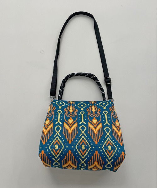 210nouve（トゥージュヌーブ）の「【2WAY】柄 ニット ハンド/ショルダーバッグ（ハンドバッグ・レディース・パープル/ブルー/ブラック/アイボリー・FREE）」の10枚目の写真