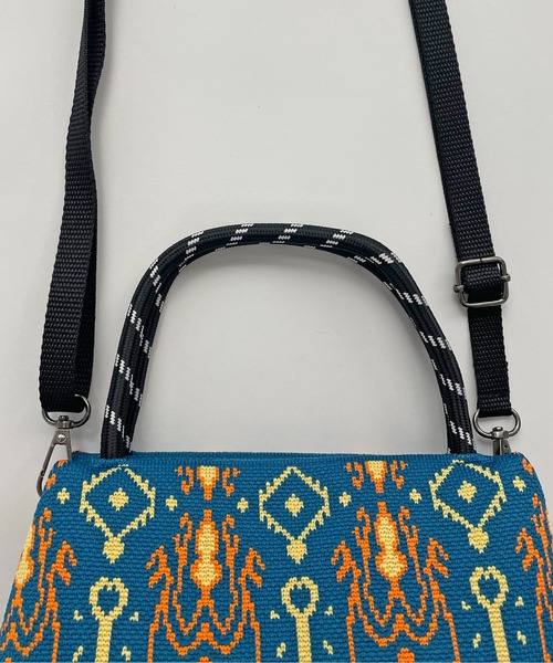 210nouve（トゥージュヌーブ）の「【2WAY】柄 ニット ハンド/ショルダーバッグ（ハンドバッグ・レディース・パープル/ブルー/ブラック/アイボリー・FREE）」の11枚目の写真