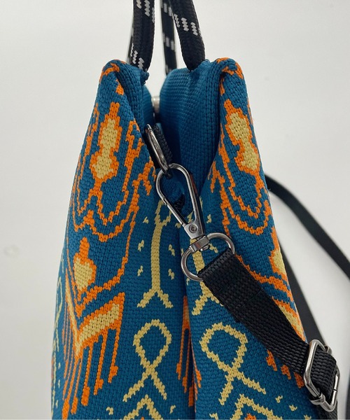 210nouve（トゥージュヌーブ）の「【2WAY】柄 ニット ハンド/ショルダーバッグ（ハンドバッグ・レディース・パープル/ブルー/ブラック/アイボリー・FREE）」の9枚目の写真