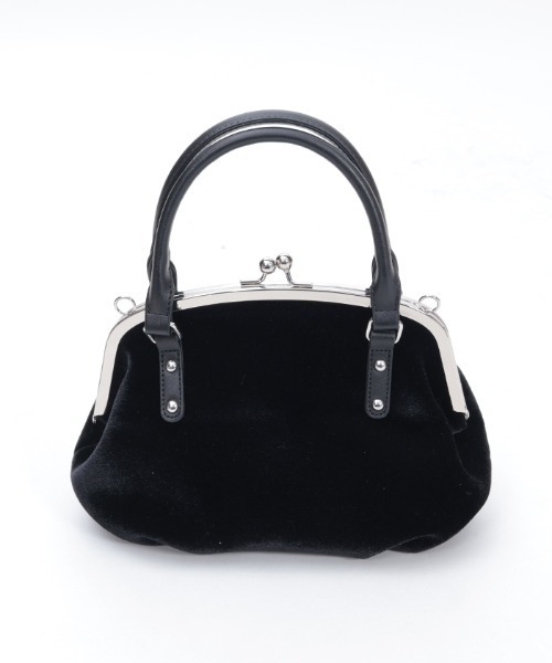 axes femme（アクシーズファム）の「カメオ付リボンベロアバッグ（ボストンバッグ・レディース・ワイン/ブラック・FREE）」の5枚目の写真