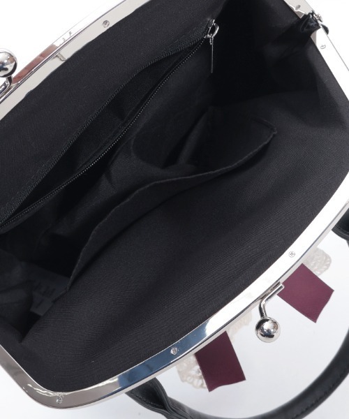 axes femme（アクシーズファム）の「カメオ付リボンベロアバッグ（ボストンバッグ・レディース・ワイン/ブラック・FREE）」の10枚目の写真