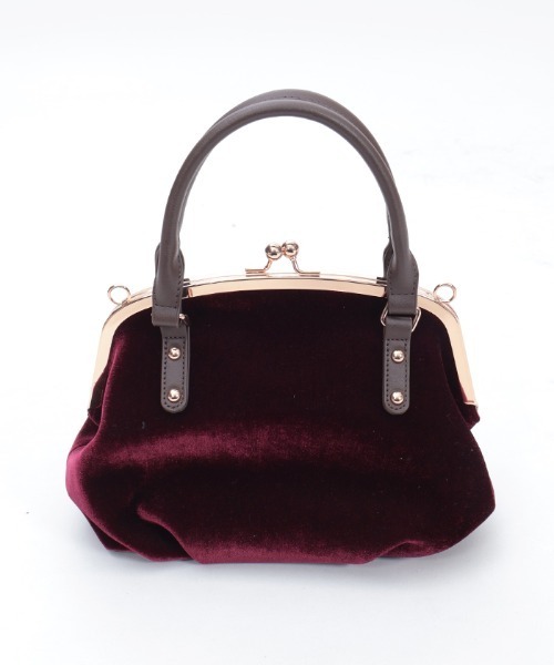 axes femme（アクシーズファム）の「カメオ付リボンベロアバッグ（ボストンバッグ・レディース・ワイン/ブラック・FREE）」の12枚目の写真