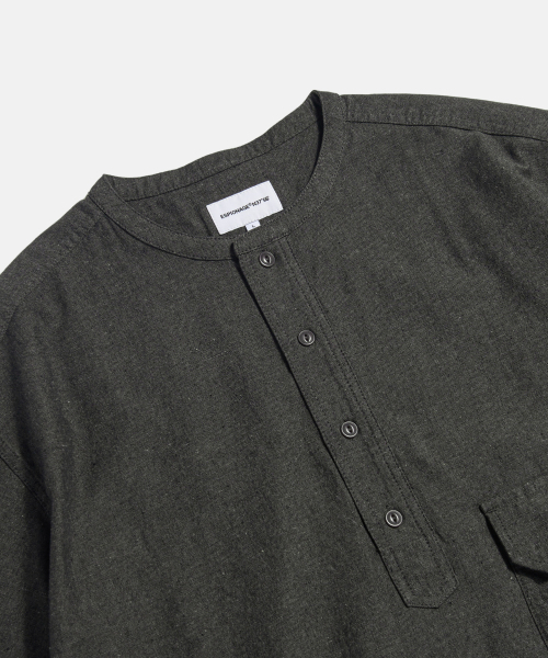 ESPIONAGE（エスピオナジ）の「Cotton Ramie S/S Henley Shirt Charcoal（シャツ/ブラウス・レディース・その他・MEDIUM/LARGE/X-LARGE）」の4枚目の写真
