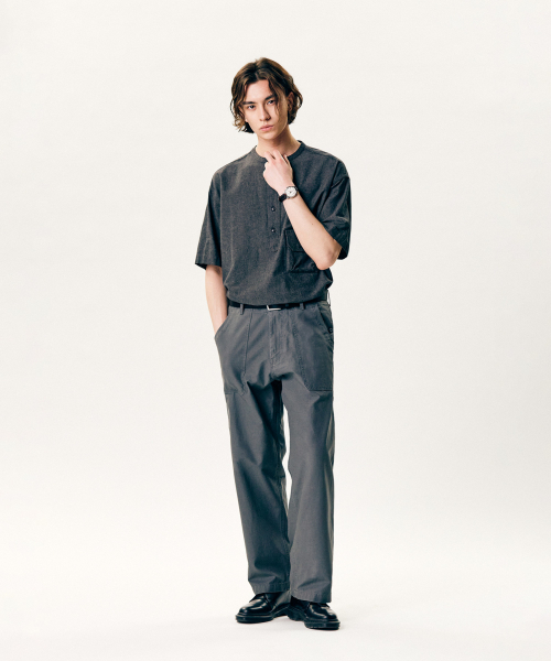 ESPIONAGE（エスピオナジ）の「Cotton Ramie S/S Henley Shirt Charcoal（シャツ/ブラウス・レディース・その他・MEDIUM/LARGE/X-LARGE）」の11枚目の写真