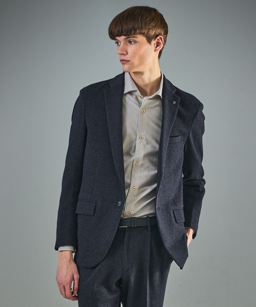 ABAHOUSE(アバハウス)の「【セットアップ対応】WOOL×COTTON ムリネ ジャージー ジャケット / FLEX JACKET / 2WAYストレッチ(セットアップ・メンズ・グレー/ブラウン/ネイビー・44/46/48/50)」の16枚目の写真