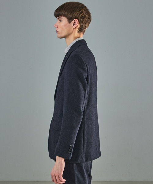 ABAHOUSE(アバハウス)の「【セットアップ対応】WOOL×COTTON ムリネ ジャージー ジャケット / FLEX JACKET / 2WAYストレッチ(セットアップ・メンズ・グレー/ブラウン/ネイビー・44/46/48/50)」の4枚目の写真