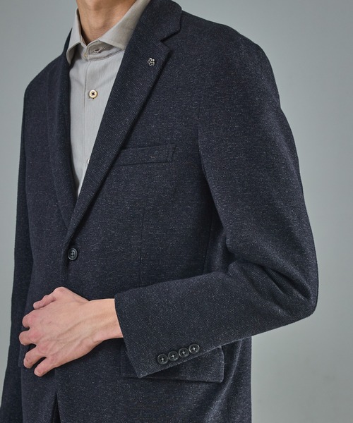 ABAHOUSE(アバハウス)の「【セットアップ対応】WOOL×COTTON ムリネ ジャージー ジャケット / FLEX JACKET / 2WAYストレッチ(セットアップ・メンズ・グレー/ブラウン/ネイビー・44/46/48/50)」の7枚目の写真
